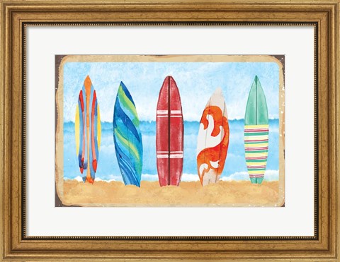 Framed Surf Boards Print