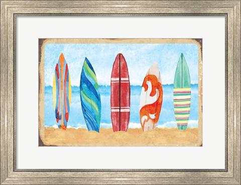 Framed Surf Boards Print