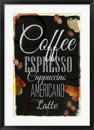 Framed Kitchen Coffee Print