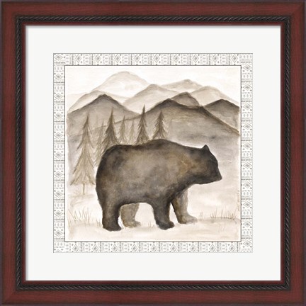 Framed Bear w/ Border Print