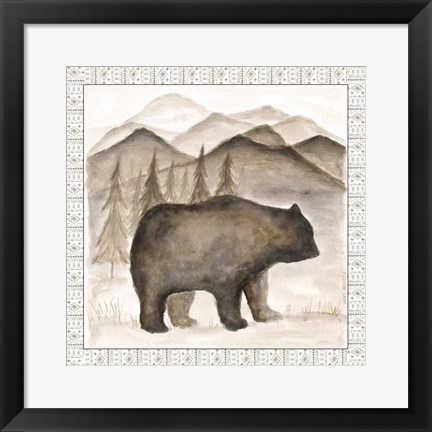 Framed Bear w/ Border Print