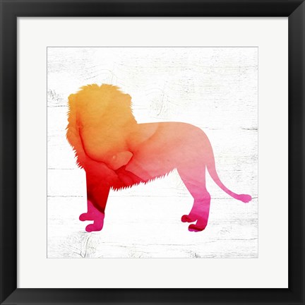 Framed Lion Print