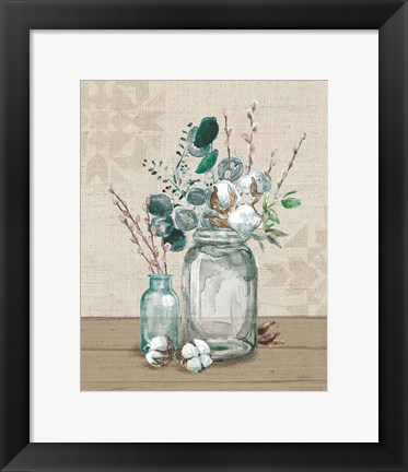 Framed Cotton Bouquet II Print