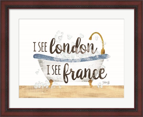 Framed I See London Bathtub Print