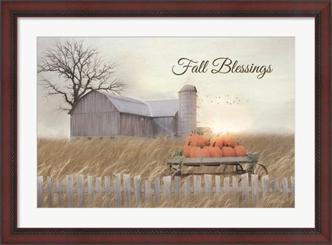 Framed Fall Blessings Print