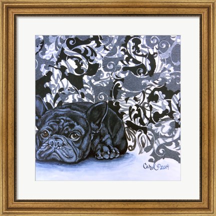 Framed Playful Pup V Print