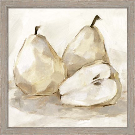 Framed White Pear Study I Print