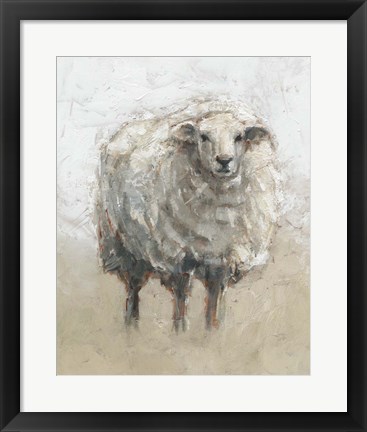 Framed Fluffy Sheep II Print