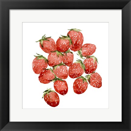 Framed Strawberry Picking II Print