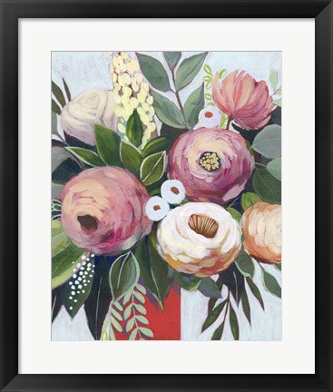 Framed Lustrous Bouquet I Print