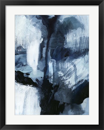 Framed Composition in Blue IV Print