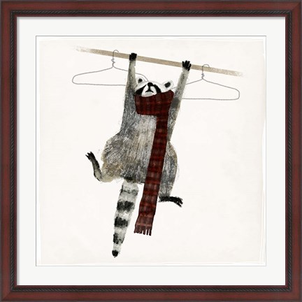 Framed Rascally Raccoon I Print