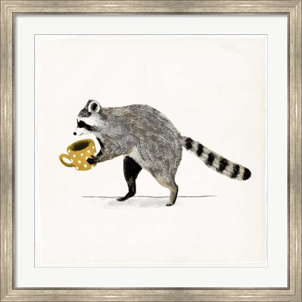 Framed Rascally Raccoon III Print