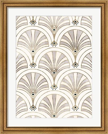 Framed Deco Patterning II Print