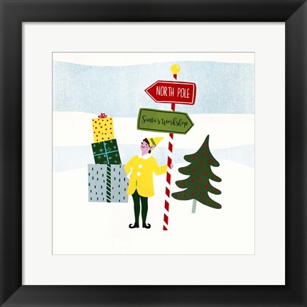 Framed Santa&#39;s Little Helpers II Print