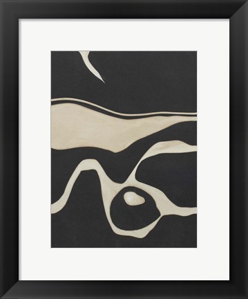 Framed Tides in Sepia I Print