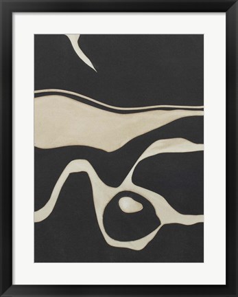Framed Tides in Sepia I Print
