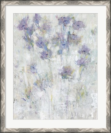 Framed Lavender Floral Fresco I Print