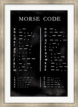 Framed Morse Code Chart Print