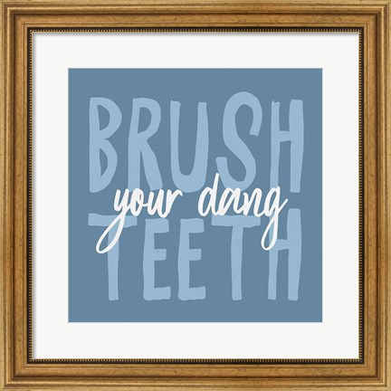 Framed Bathroom Advice IV Print