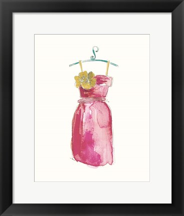 Framed Soft Pink Dress Print