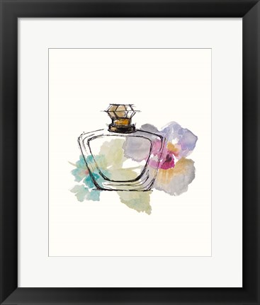 Framed Crystal Floral Perfume I Print