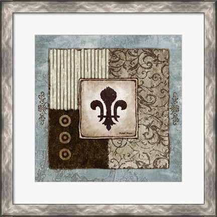 Framed Fleur de Lis II Print