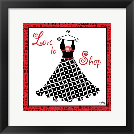 Framed Love to Shop Print