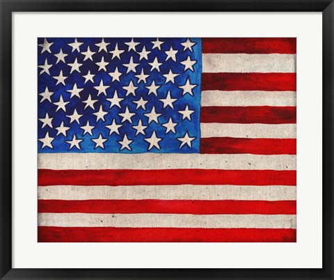 Framed American Flag Print