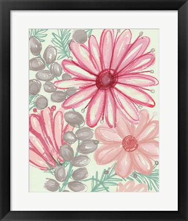 Framed Color Burst Blooms II Print