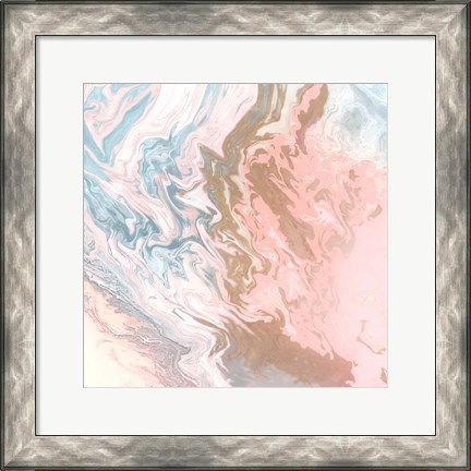 Framed Soft Pink Agate Print