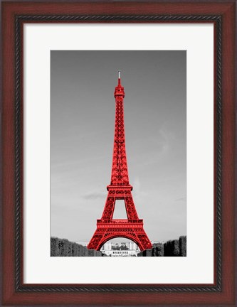 Framed Paris in the Day in Red Print