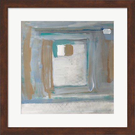 Framed Grey Squares II Print