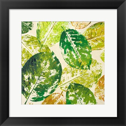 Framed Green Overlay II Print