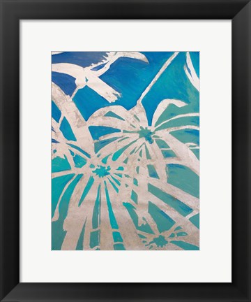 Framed Silver Palms I Print