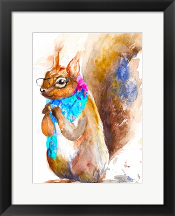 Framed Hipster Squirrel Print