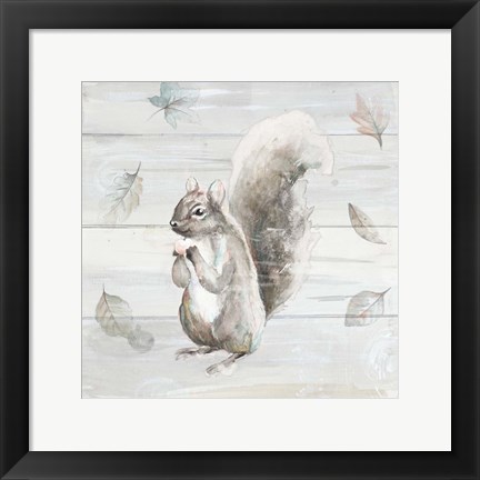 Framed Neutral Squirrel Print