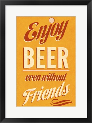 Framed Enjoy Beer Print
