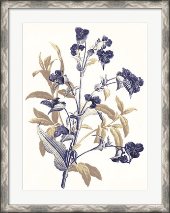 Framed Indigo Flowers Print