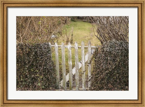 Framed Provincetown Gate in Winter, Cape Cod Print