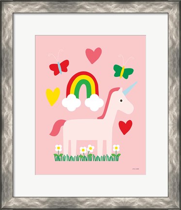 Framed Unicorn Fun I Print