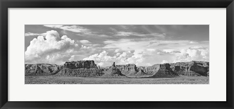 Framed Valley Of The Gods, Utah (BW) Print