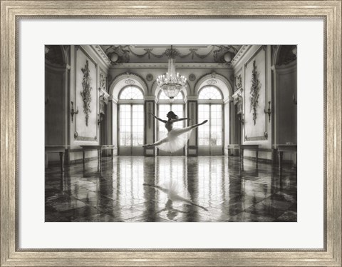 Framed Ballerina in a Palace Hall Print