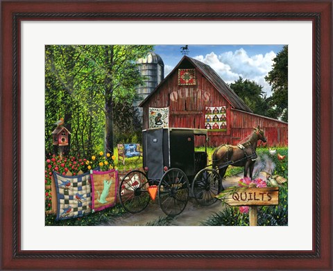 Framed Amish Quilts Print