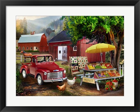 Framed Country Produce Print