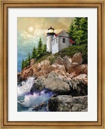 Framed Bass Harbor Lighthouse Print