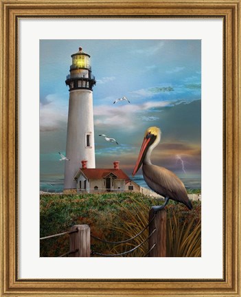 Framed Pigeon Point Lighthouse Print