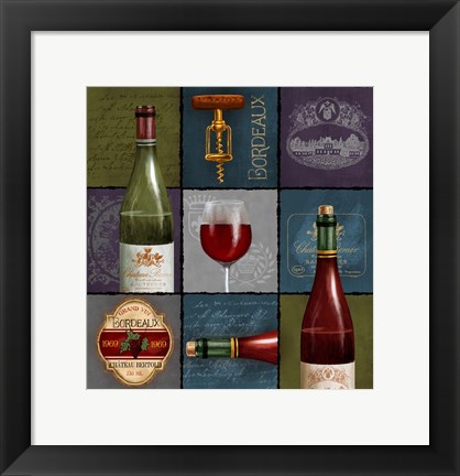 Framed Wine Collage Box Print