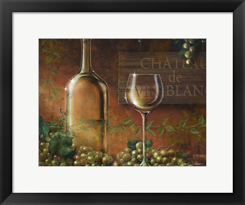 Framed Chateau de Vin Blanc Print