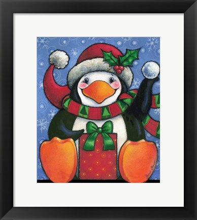 Framed Happy Penguin Print